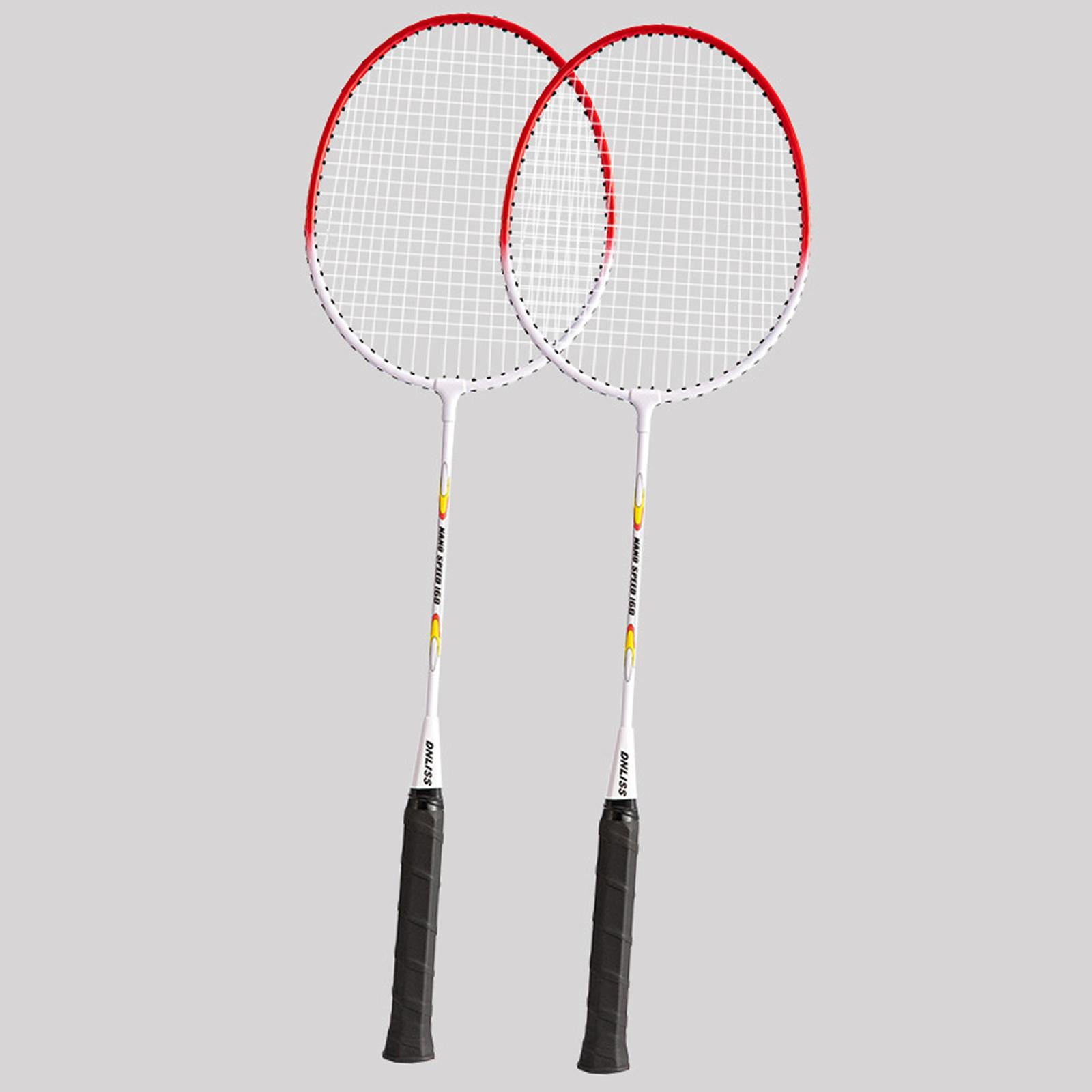 DimyFew 2x Badminton Racket Set Durable Badminton Equipment Badminton Racquet for Adults Without Bag