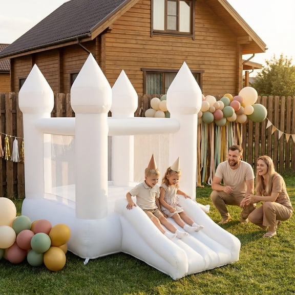 Connsann Inflatable Bouncer with Air Blower, Slide for Kids/Toddlers (1-5 Years) - Indoor/Outdoor Gift