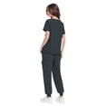 thumbnail image 3 of Resivox Scrub Sets for Woman Plus Size Medical Uniforms Stretchy V-Neck Scrub Tops and Pants Scrub Set Nursing Uniforms Tall Scrubs Gray M, 3 of 6