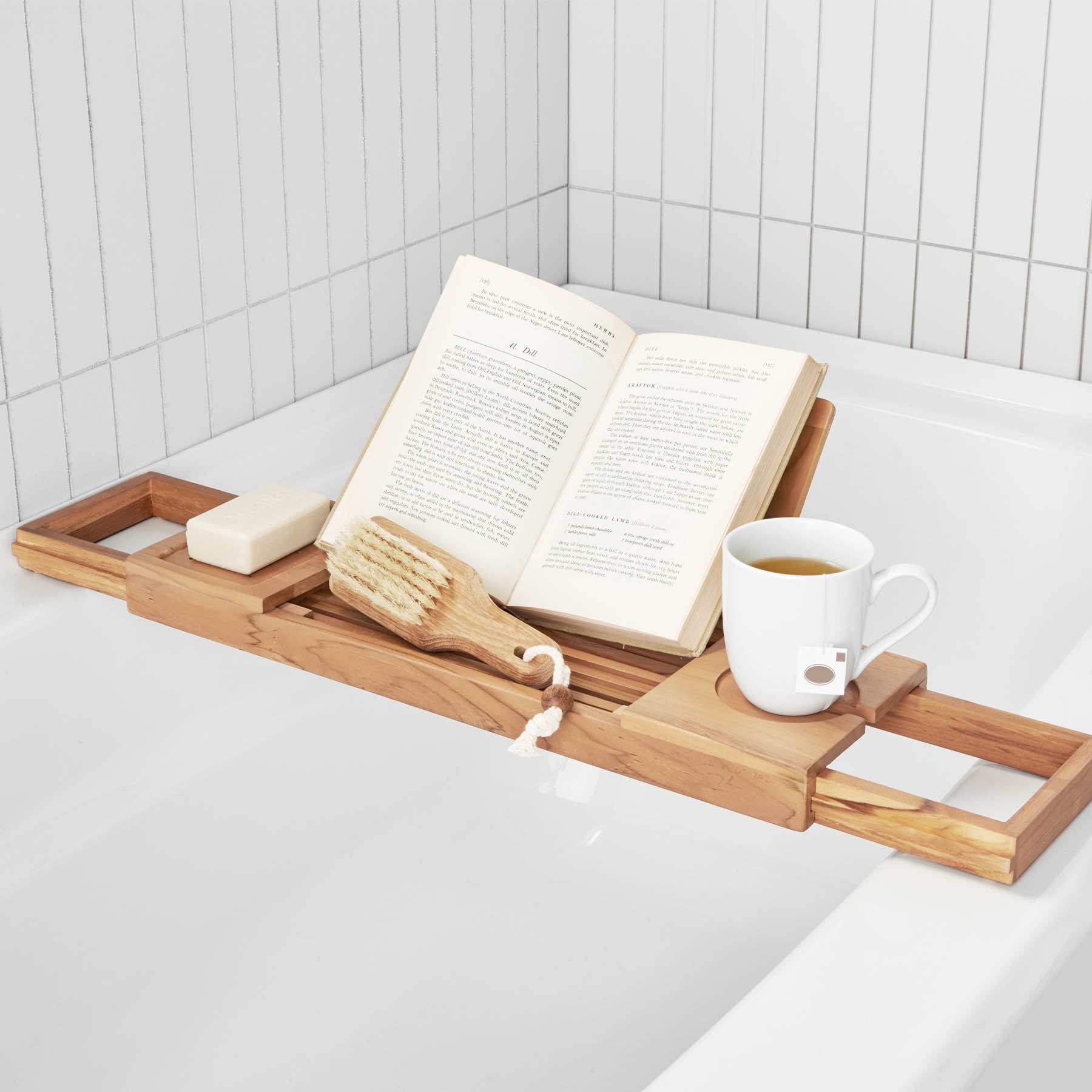 Better Homes & Gardens Bamboo Tub Tray Caddy  (图3)