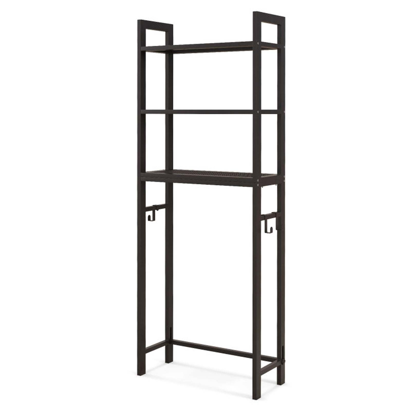 Vebreda Over-The-Toilet Storage Shelf Space Saving Metal Bathroom Organizer Hooks, Space-saving Solution, Durable Material, Safety & Clean Design