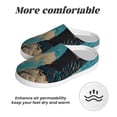 thumbnail image 6 of Rateoe Blue Watercolor Duck Print Women's Men's Cotton Knit Slippers Lightweight Memory Foam Indoor House Shoes with Anti-Skid Sole-44/45, 6 of 7