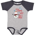 thumbnail image 3 of Inktastic Christmas Let it Snow Cute Snow Man with Snowflakes Boys or Girls Baby Bodysuit, 3 of 5
