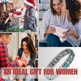 thumbnail image 5 of Wollet Solid Stainless Steel Magnetic Bracelets for Women Ladies with Blue Turquoise Stones, Antique Silver Polish,17.5-20.5cm (11mm), 5 of 11