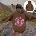 thumbnail image 2 of Womens Oversized Hooded Sweatshirt Long Sleeve Pink Ribbon Graphic Cancer Awareness Hoodies Casual Comfy Pullover Fall Tops 2025, 2 of 5