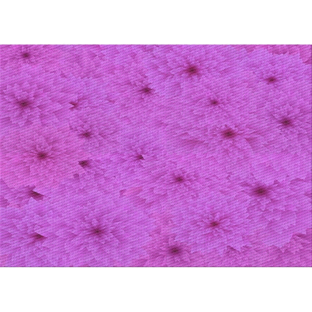 Ahgly Company Machine Washable Indoor Rectangle Transitional Fuchsia or Magenta Purple Area Rugs, 4' x 6'