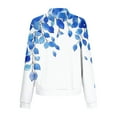 thumbnail image 4 of Ailaofu Blouson Bomber pour Femmes à Manches Longues à Fermeture Éclair, Manteau Floral Léger Ample Décontracté d'Automne Style de Rue avec Poches, 4 of 5