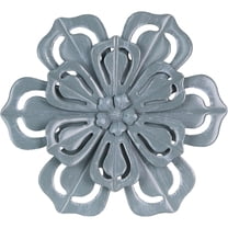 Metal Flower Farmhouse Wall Decor, 16" Large Floral Metal Blue Wall Art for Indoor Outdoor, Boho Wall Decor for Bathroom, Living Room, Kitchen, Bedroom, Porch, Garden, Yard