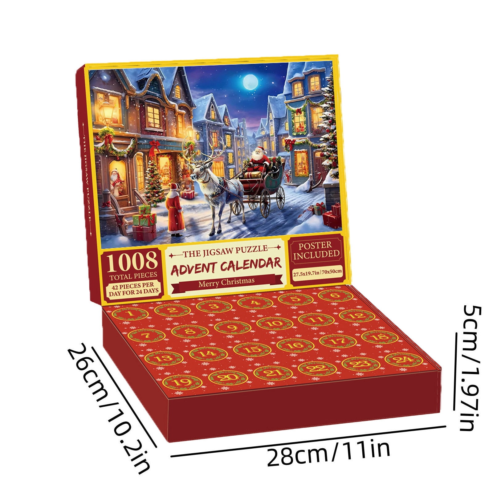 2025 Christmas Advent Calendar Countdown Toy Set – 24 Days of Surprise Demolition and Decompression Toys – Exciting Holiday Gift for Kids – Daily Door Open Calendar for Christmas or Halloween
