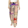 thumbnail image 2 of Goofa Cute Lamas Printed Soft Pajama Pants for Women, Wide Leg Comfy Casual Lounge Yoga Pants-, 2 of 9