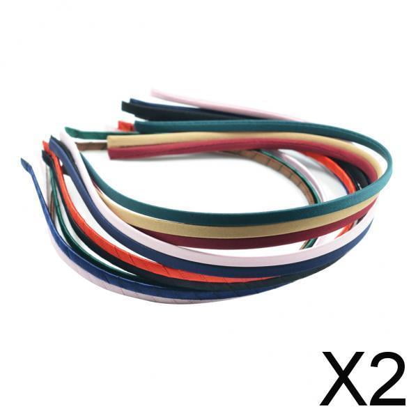 12 Piezas de Diadema Envuelta en Cinta para Niña / Mujer Accesorio de Banda de Lazo para El Cabello DIY