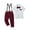 Red, variant on CARETOO Toddler Baby Boy Clothes Suit Gentleman Wedding Outfits, Formal Dress Shirt with Bowtie + Suspender Pants 1-5 Years