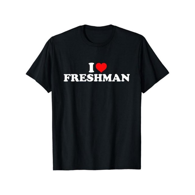 Funny College T-Shirt - 'i Love Freshman' Campus Humor Tee - unisex Cotton Comfort Fit - Back to School Gift for Students