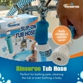 thumbnail image 3 of Rinseroo Tub Hose: No-install, Ultra Flex Hose Slips On to Spout for Hair Washing, Baby or Dog Bath. Bathtub Showerhead Attachment. Shower Adapter Faucet. Fits All Spouts Up 3'' Wide, 3 of 8