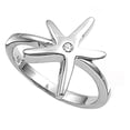 thumbnail image 1 of Starfish Cubic Zirconia Ring Sterling Silver 925 Size 7, 1 of 3