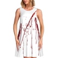 thumbnail image 1 of Fotbe Bloody Hand Vestido de Verano sin Mangas para Mujer – Vestido Midi Línea A, Estilo Camiseta Floral, Vestido Playero Casual y Fluido, 1 of 7