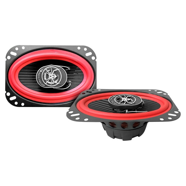 Bocinas Para Auto 4x6 Fibra Carbono 2 Vías Soundstream Color Rojo