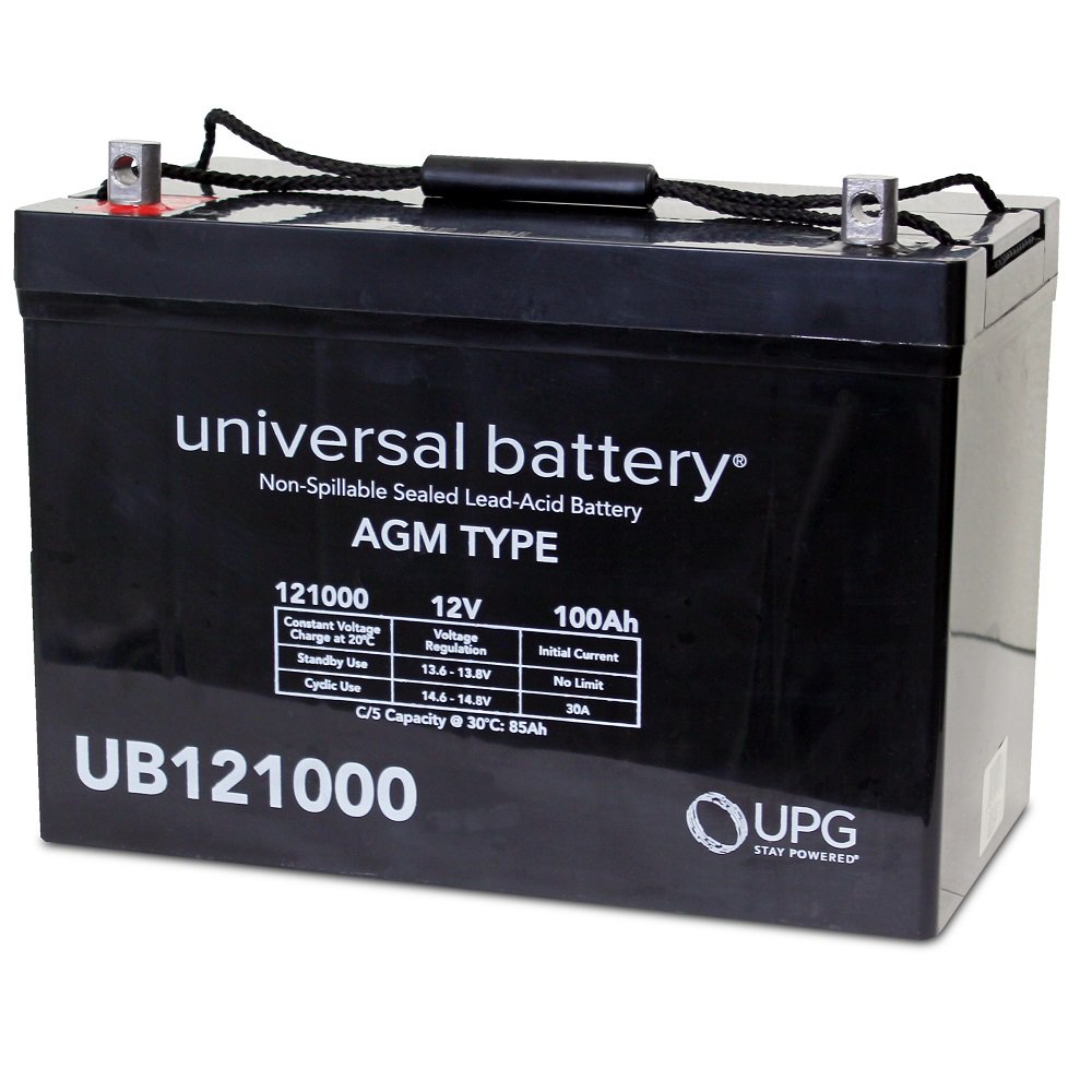 UPG UB121000 12V100Ah Z1 AGM Battery Group 27 for Solar Wind Off Grid