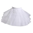 thumbnail image 4 of Petticoat Infantil Falda Tul Niña Crinolina Elástica Enagua Flexible Portátil sin Alambres Tela Suave para Trajes Ballet Bodas Cosplay Apto para Niñas Presentaciones Fiestas Blanco M, 4 of 7