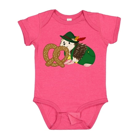 

Inktastic Cute Hedgehog with Pretzel Gift Baby Boy or Baby Girl Bodysuit