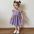 thumbnail image 6 of Gibobby Little Girl Summer Dresses 3 Pack Ruffled Floral Flutter Sleeveless Summer Outfits For 3t 4t 5t 6t 7t 8t Girl Dailywear(9-18 Months,Grey), 6 of 8