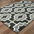 thumbnail image 4 of Oriental Weavers Marina Area Rug 1491Z Black Curves Angled 7' 10" x 7' 10" Round, 4 of 5