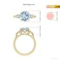 thumbnail image 5 of Angara Natural 2.3 Ct. Aquamarine with Diamond Classic Ring in 14K Yellow Gold for Women (Ring Size: 11.5), 5 of 10
