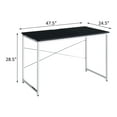 thumbnail image 5 of Black Vanity Desk with Metal Frame - Modern Makeup Table for Bedroom, 47.5" Wide, X-Shape Design, Stylish Dressing Table, 5 of 5