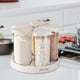 thumbnail image 5 of Dispensador de granos, contenedores para almacenar alimentos secos, botes giratorios de 360 degree, de grado alimenticio Base blanca, 5 of 9