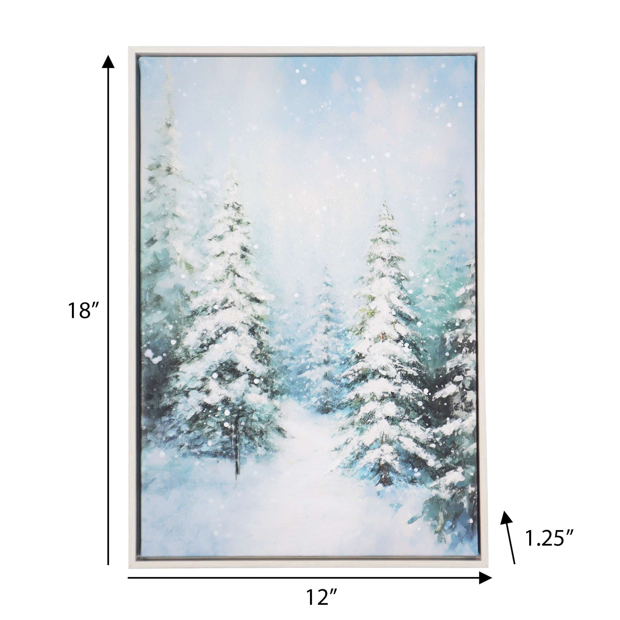 Décoration murale des arbres de peinture de vacances, hauteur de 18 pouces, multi couleur