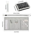 thumbnail image 3 of JIALIOU Nylon Trifold Card Wallet with ID Window Zipper Pocket for Men Women Teen Mathematics Blackboard, 3 of 7