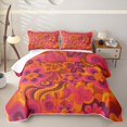 thumbnail image 2 of Erosebridal Swirl Flower Twin Quilt Set,Warm Psychedelic Petal Twin Coverlet Set For Adults,2-Piece, 2 of 7