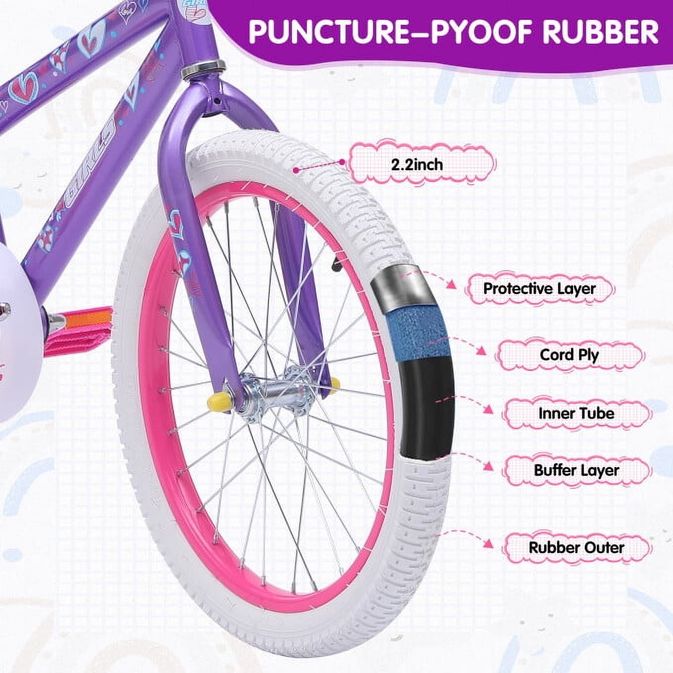 SUGIFT 20 in. Kids Bike Child Bicycle for Girls Age 7-14 Years