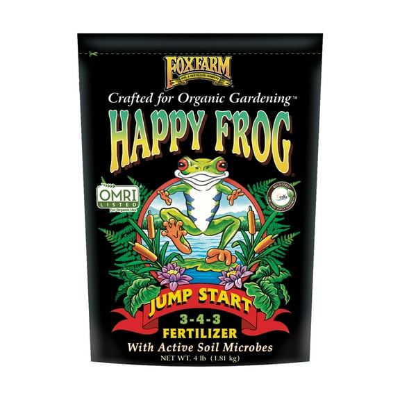 FoxFarm Happy Frog Garden Jump Start Dry Plant Fertilizer, 4 Pound Bag