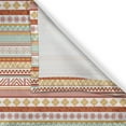 thumbnail image 6 of Ambesonne Tribal Grommet Curtain, Striped with Art, 50" x 54", Marigold Red and Tan, 6 of 6