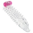 thumbnail image 1 of FELTECHELECTR Expansor de condón transparente con anillo vibrador retardante para retrasar la impotencia, funda de extensión para condón para hombre., 1 of 7