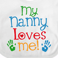 thumbnail image 4 of Inktastic My Nanny Loves Me Grandson Boys or Girls Baby Bib, 4 of 4