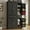 Black, variant on ChVans 72" Tall Kitchen Pantry with 4 Doors, Storage Cabinet with 1 Large Drawer 6 Hanging Shelves, Freestanding Cupboard for Dining Room Living Room