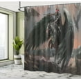 thumbnail image 5 of Ambesonne Black Shower Curtain, Pegasus King Leading, 69"Wx84"L, Black Brown, 5 of 5