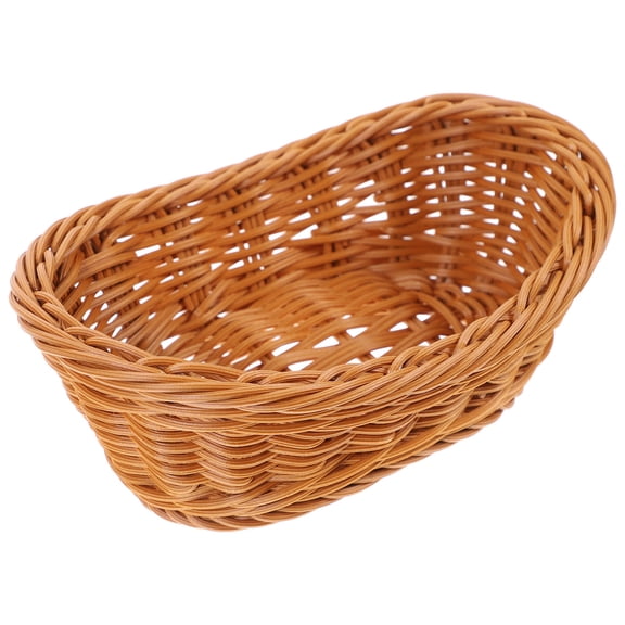 NICEXMAS Small Bread Basket Plastic Light Brown 1Pcs
