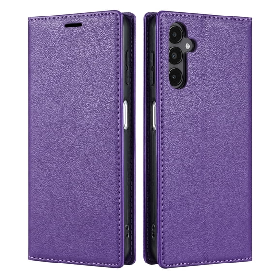 Allytech Galaxy A17 5G Wallet Case, RFID Blocking PU Leather Flip Cover Stand Business Retro Shockproof Protective Phone Case for Samsung Galaxy A17 5G - Purple