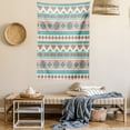 thumbnail image 2 of Tribal Tapestry, African Vintage Design Native Ethnic Style Artsy Geometric Triangles Print, Wall Hanging for Bedroom Living Room Dorm Decor, 40W X 60L Inches, Cream Aqua and Peach, by Ambesonne, 2 of 5