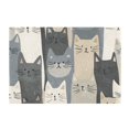thumbnail image 7 of Yayeee Bath Rug for Bathroom Floor Non Slip Rectangle Fluffy Soft Absorbent Mat, 16"x24", Blue Cute Cats, 7 of 7