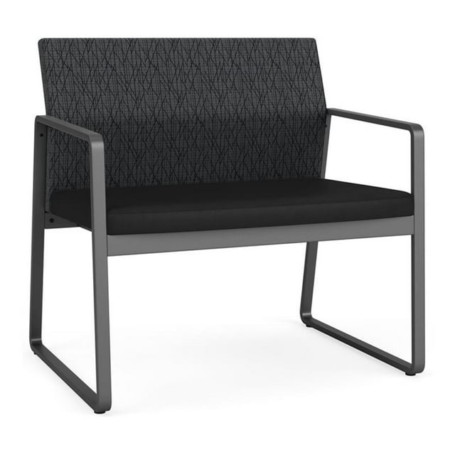 Chaise d'Attente pour Réception Gansett / Acier Charbon / Gris Foncé / Noir