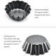 thumbnail image 5 of Inteprter 8x moldes para tarta de huevo reutilizables de amplia aplicación, color negro, para una cocina versátil, fácil de almacenar, sartén Herramientas y accesorios para hornear, 5 of 6