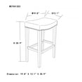 thumbnail image 6 of Bar Stools Set of 2, Bonded Leather Dining Stools with Rubber Wood Legs, Upholstered Backless Kitchen Chairs with Nailhead Trim, 2-Piece Accent Stools for Dining Room Living Room Kitchen, Beige, 6 of 11