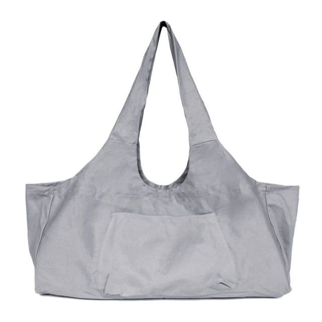 Canvas Yoga Mat Bag Large Capacity Storage Pouch Sports Gym Canvas Indoor Outdoor Sports Exercise Gym Carrying Tote Training Card Pack Gray