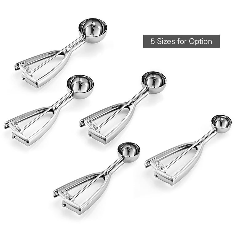 FUNNYFAIRYE Cookie Scoop, Ice Cream Scooper set with Trigger, Small, Medium  and Large Stainless Steel Cookie Scoops Set of 3 for Baking 