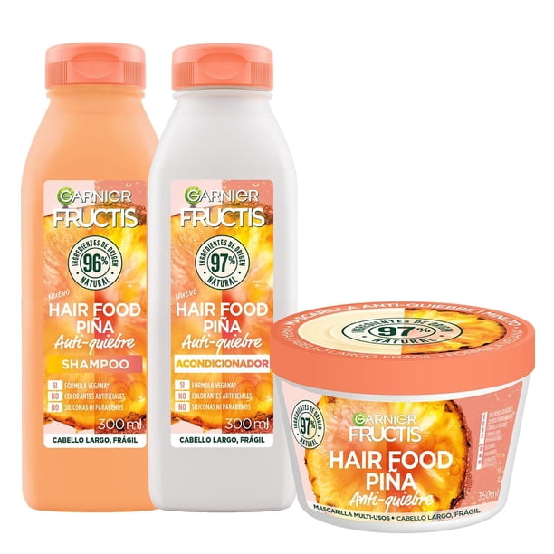 Kit Garnier Fructis Hair Food Piña Rutina Completa Anti-quiebre, Shampoo 300ml, Acondicionador 300ml