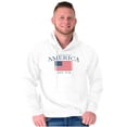 thumbnail image 5 of Americana Classic United States Flag Hoodie Sweatshirt Women Men Brisco Brands S, 5 of 6